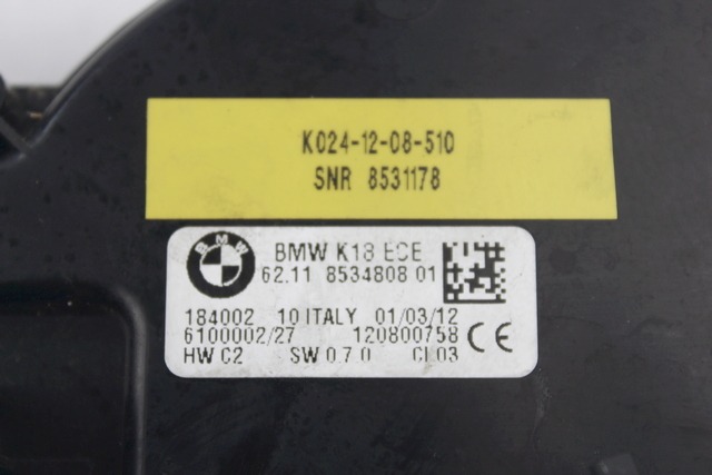 TABLEAU DE BORD OEM N. 62118534808 PI?CES DE  D'OCCASION  MOTO BMW K18 C 600 / 650 SPORT (2011 - 2018) D?PLACEMENT 600 cc ANN?E DE CONSTRUCTION  2014