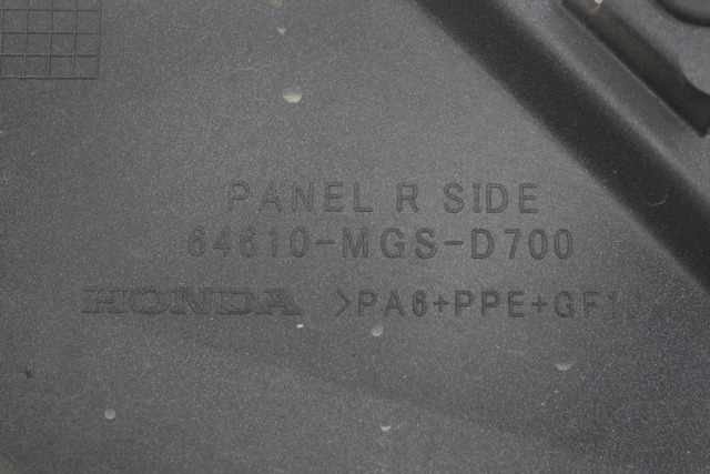 CARENAGE LATERALE OEM N. 64600MGSD70ZA PI?CES DE  D'OCCASION  MOTO HONDA RC62 INTEGRA NC700D (2011 - 2013) D?PLACEMENT 700 cc ANN?E DE CONSTRUCTION  2013