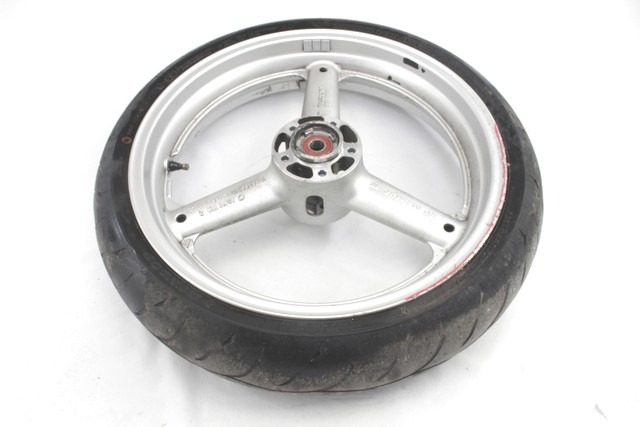 SUZUKI SV 650 5411103FA1Y6G CERCHIO RUOTA ANTERIORE 17X3.50 99 - 02 FRONT WHEEL LEGGERMENTE STORTA CON GRAFFI