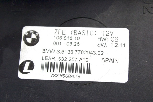 BMW F 800 ST 61357705578 CENTRALINA ZFE MODULO BASICO K71 04 - 12 CENTRAL VEHICLE ELECTRONICS 61357702043 61357698590