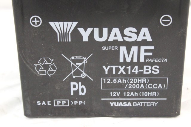 BATTERIA MOTO YUASA YTX14-BS 12V 12.6AH 200A BATTERY